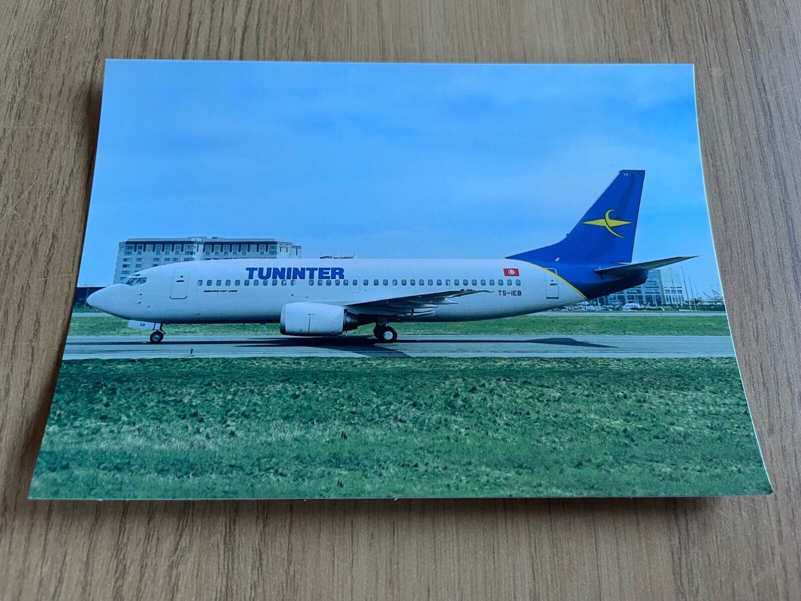 Tuninter Boeing 737-300 aircraft postcard