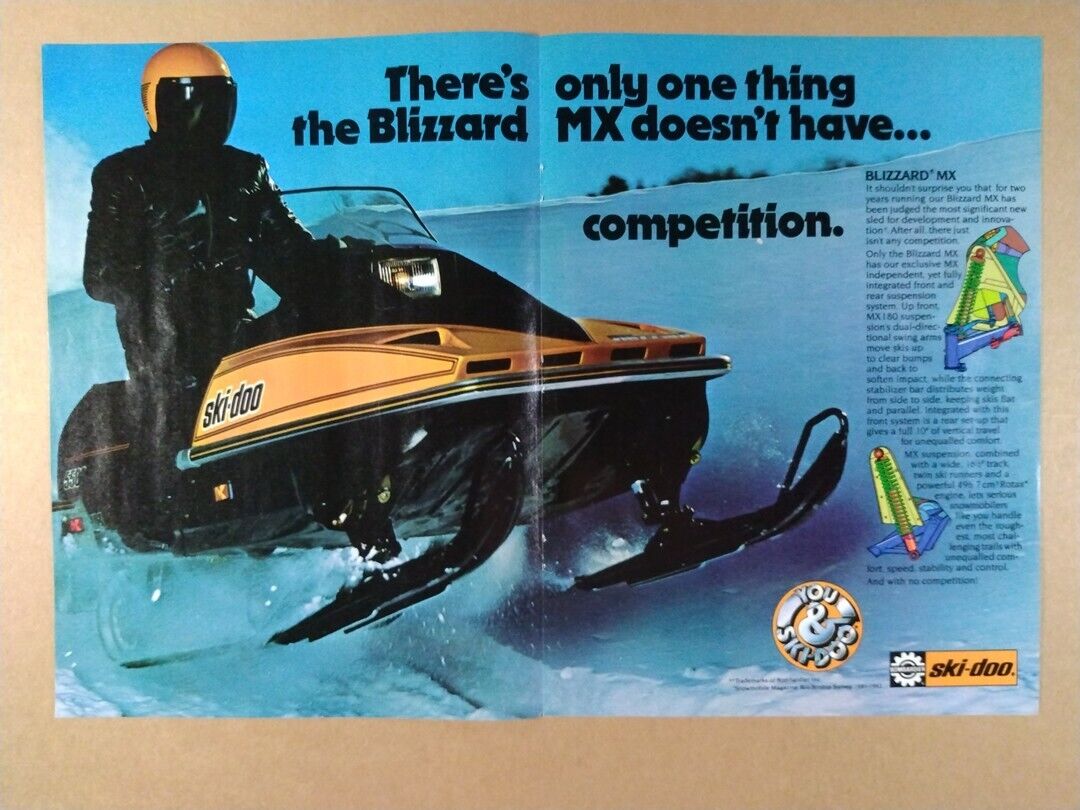 1983 Ski-Doo Blizzard MX 5500 Snowmobile vintage print Ad
