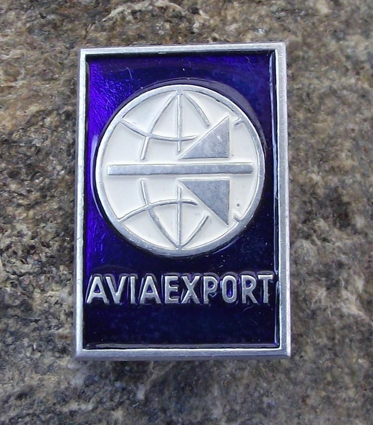 Vintage Avia Export Aviaexport Soviet Union Aircraft Company Aviation Pin Badge