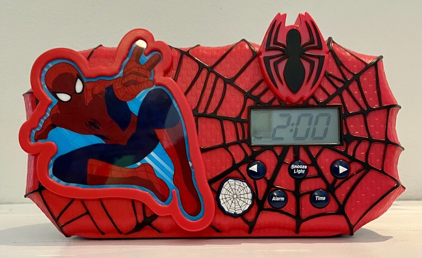 EKids Marvel Amazing Spiderman 2 Alarm Clock with Snooze MCU Time 2014 WORKS
