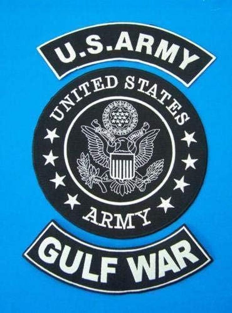 US Army Gulf WAR Back Patches for Veteran Vet Biker Motorcycle Vest Jacket