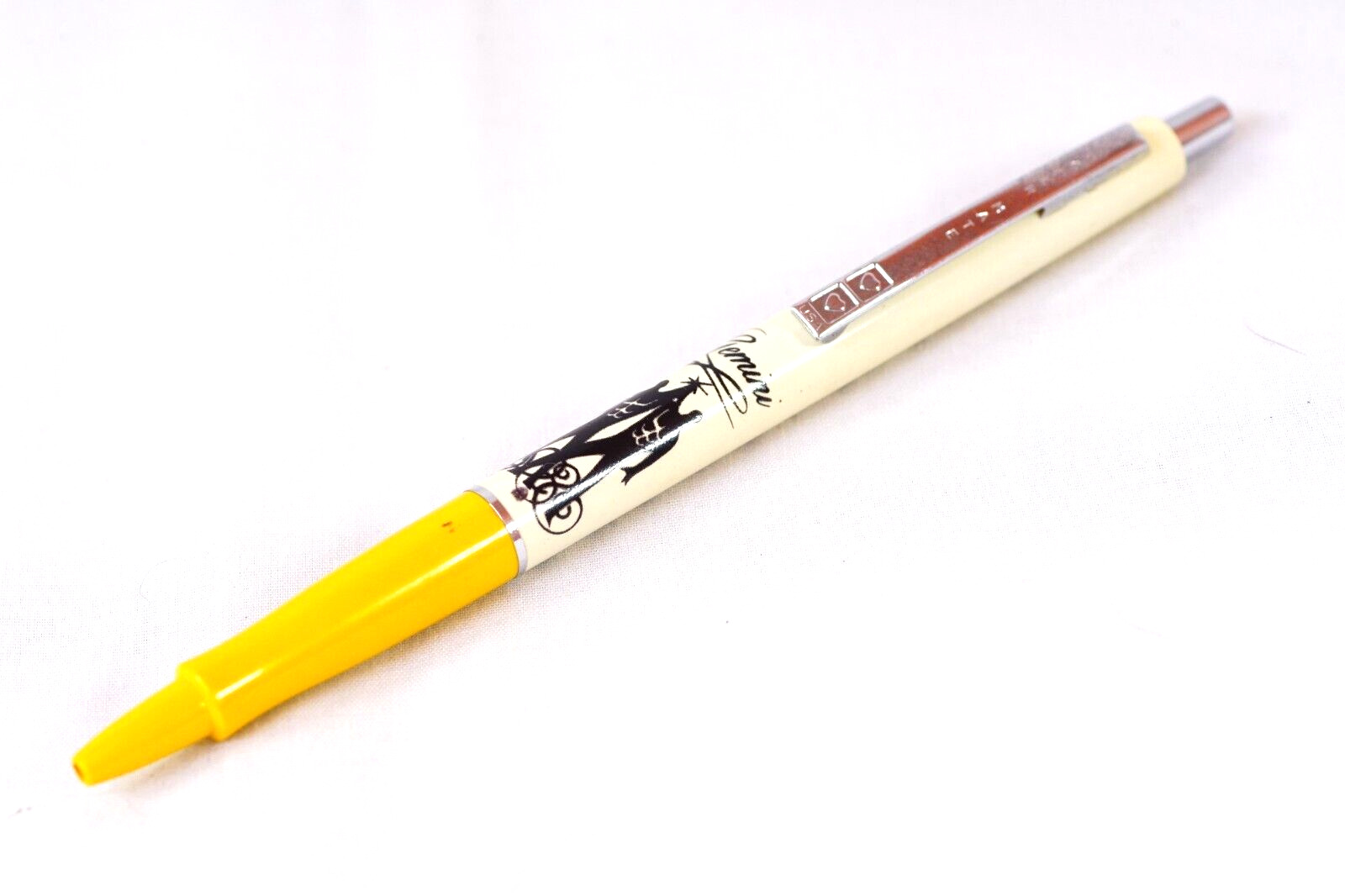 Rare Paper Mate Gemini Zodiac Mustard Yellow 1960's Ballpoint Pen
