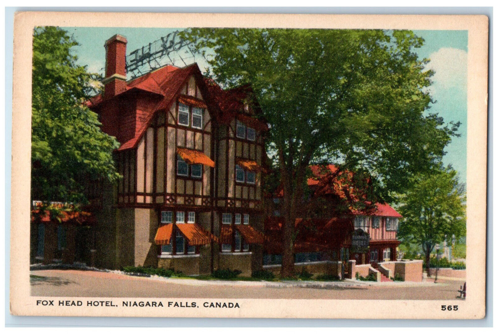 c1940\'s Fox Head Hotel Niagara Falls Ontario Canada Vintage Unposted Postcard