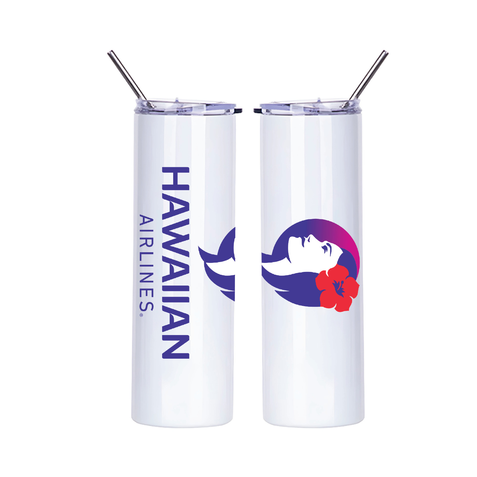 Hawaiian Airlines US Island Insulated 20oz Skinny Travel Tumbler Mug Cup