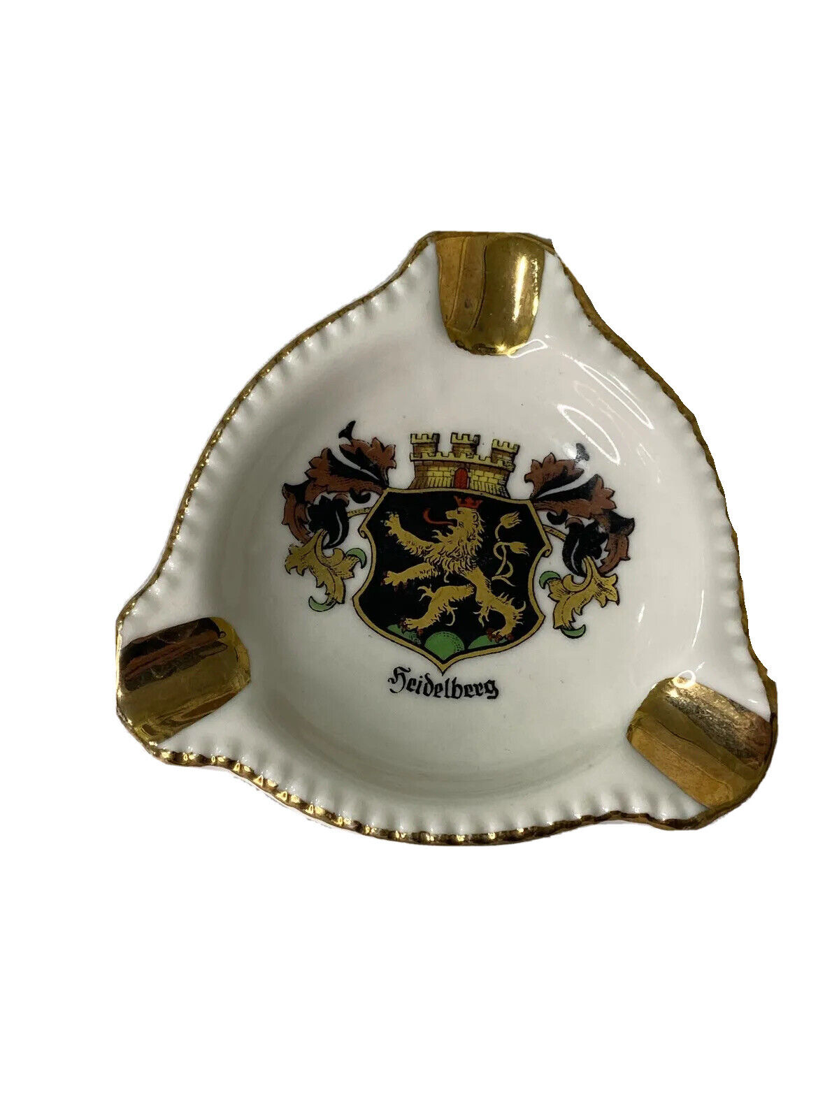 Vintage Heidelberg Ceramic Ashtray Bavaria Germany Small Trinket Dish Souvenir