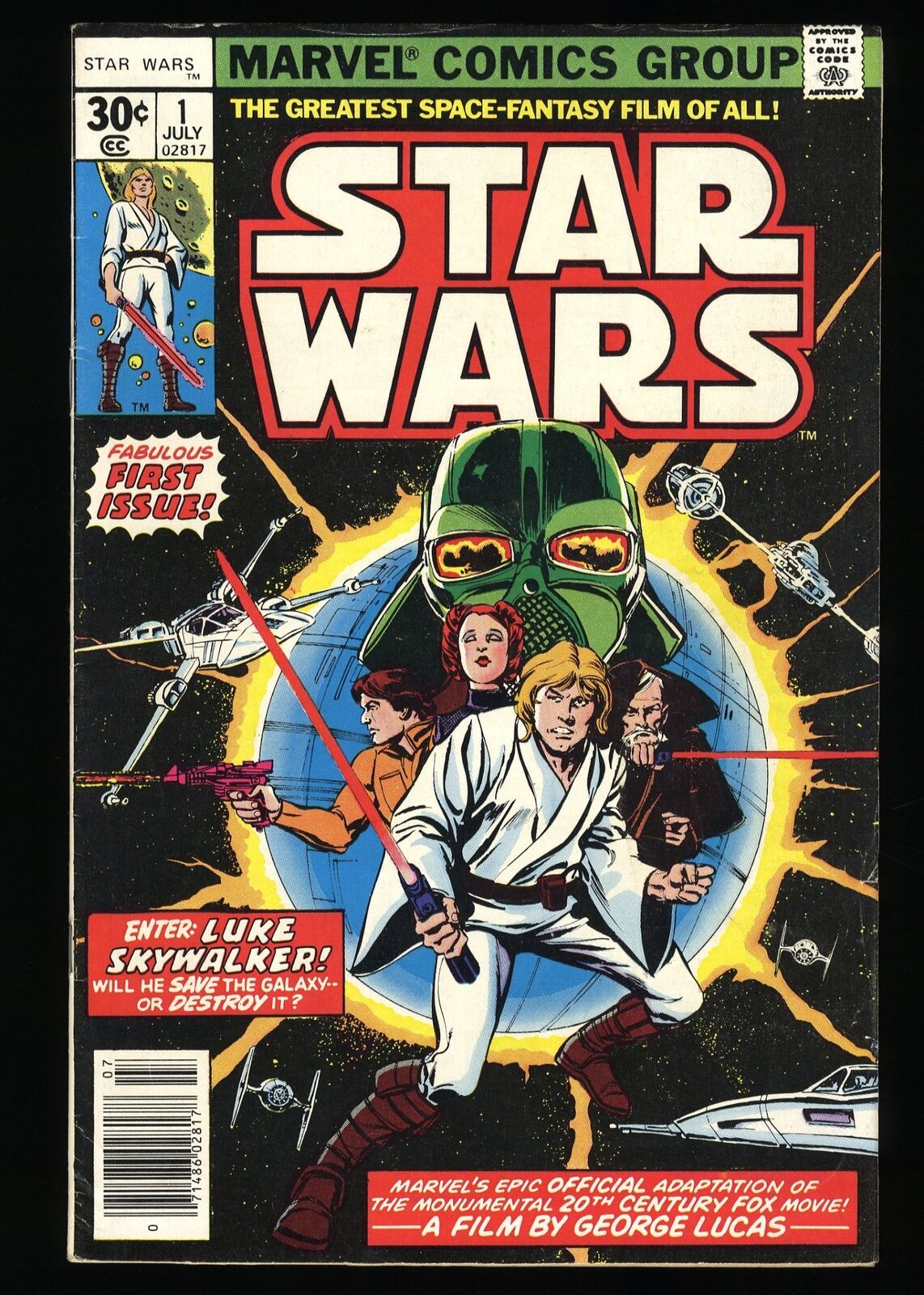Star Wars (1977) #1 FN 6.0 1st App Luke Skywalker Darth Vader Marvel 1977