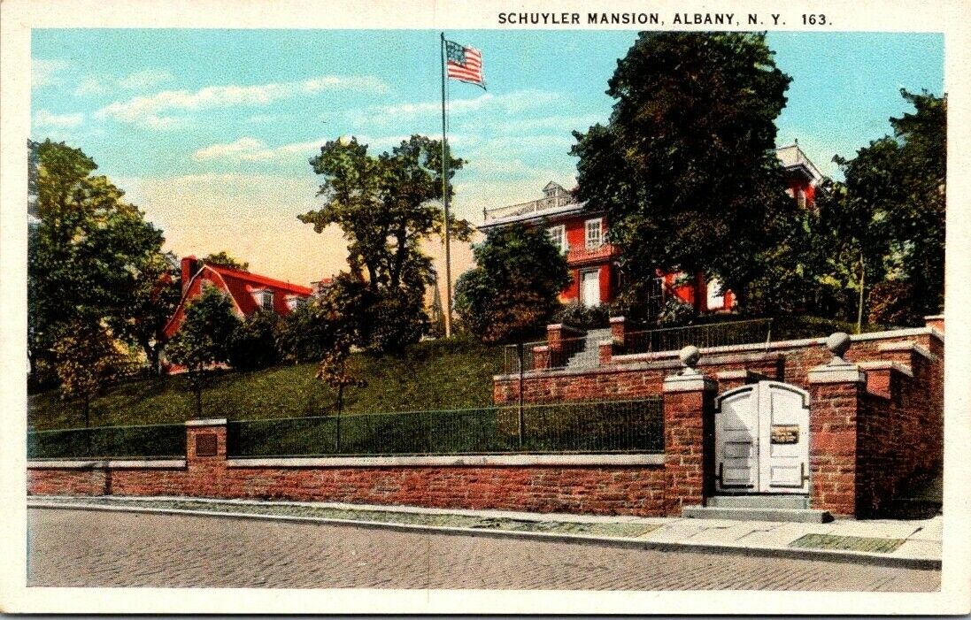 Vintage Postcard Schulyer Mansion Albany NY National Historic Site 
