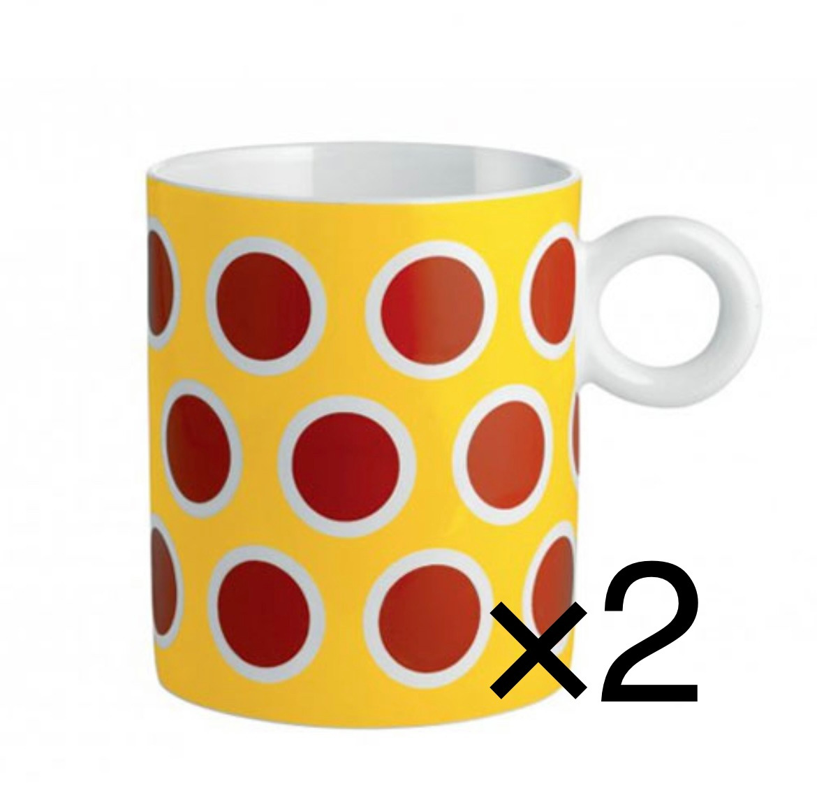ALESSI Circus Mug Cup 2 set Marcel Wanders Design coffee Tea porcelain 350ml