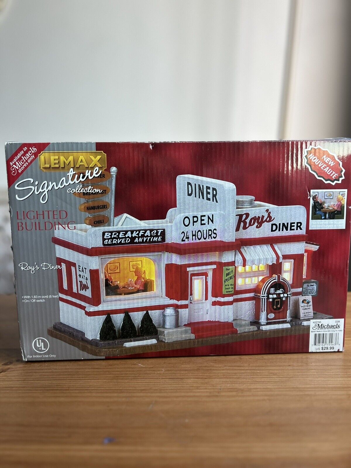Lemax Roy\'s Diner Retired Collectible Christmas Village light up 50’s Rare