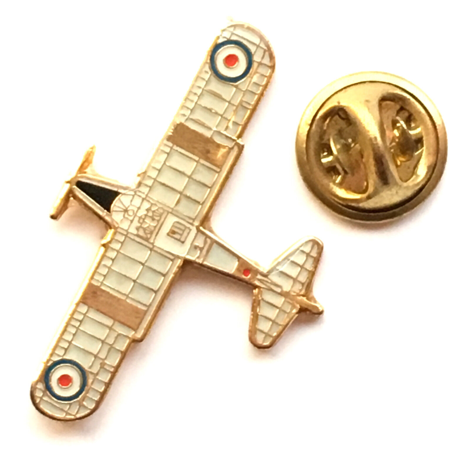 RAF Auster T7 Aeroplane Plan View Royal Air Force Lapel Pin Badge *Official*