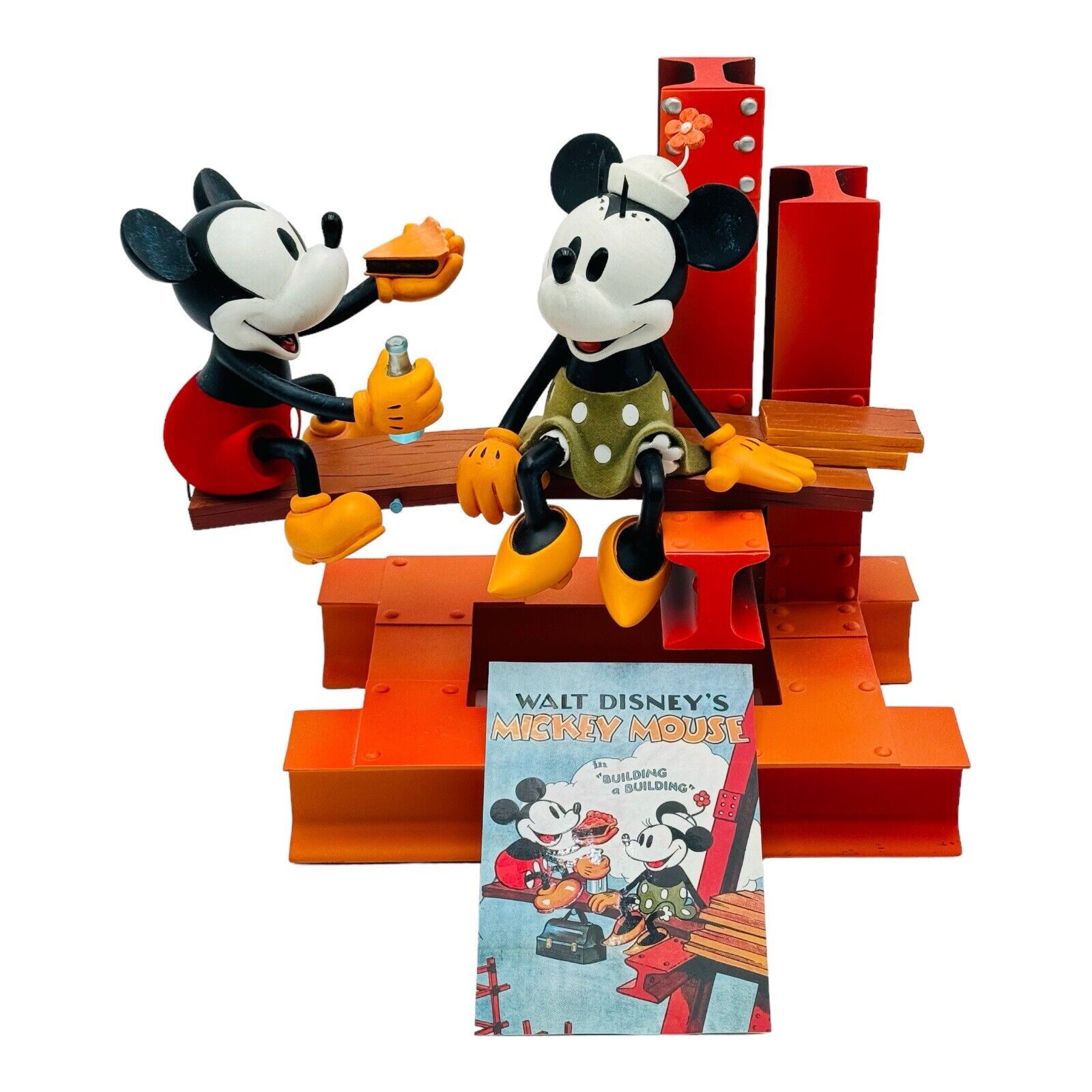 Disney Mickey & Minnie Building A Building Sculpture Limited Edition 2000 W COA