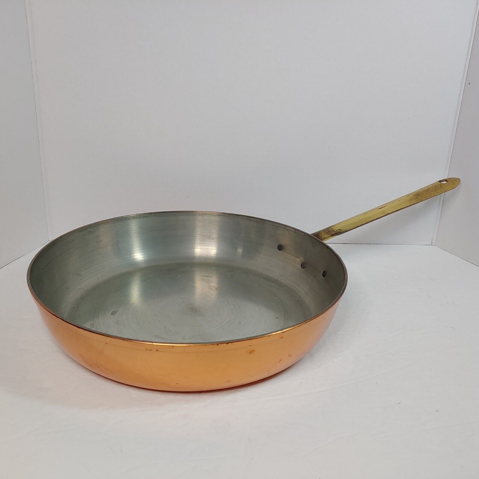 VTG TAGUS Portugal 10” Copper Cooking Skillet Fry Pan Round Skillet