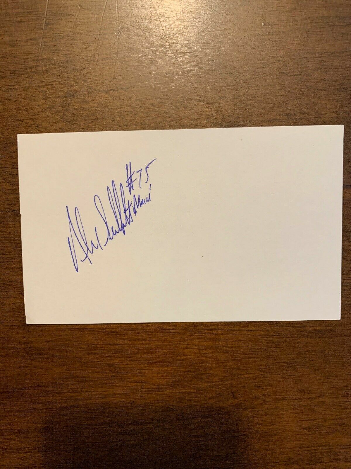 ALEX SULFSTED - MIAMI FOOTBALL - AUTHENTIC AUTOGRAPH SIGNED INDEX -B1868