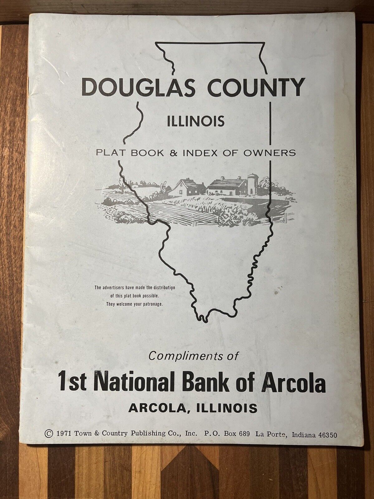 1971 Douglas County Illinois Plat Book & Index Of Owners