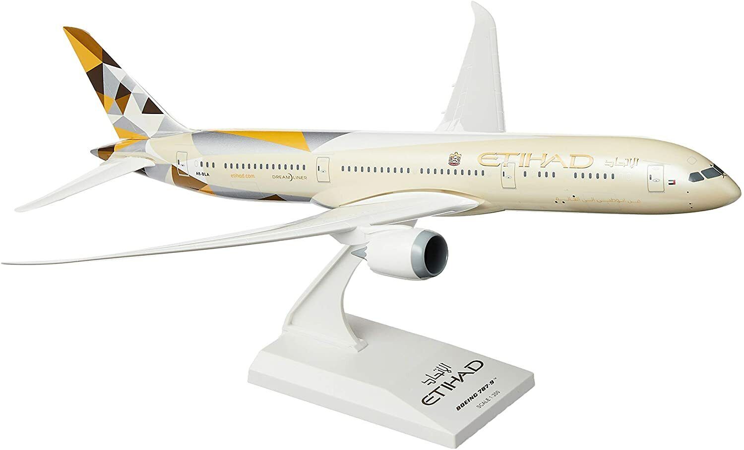 Skymarks SKR834 Etihad Airways Boeing 787-900 Desk Display Model 1/200 Airplane
