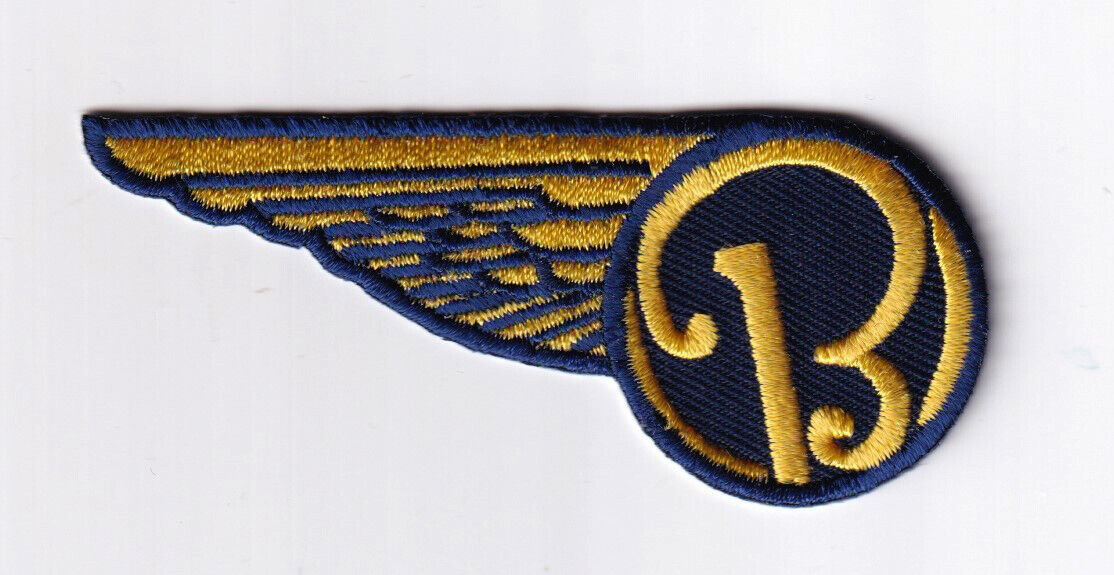 Beechcraft® (Beech Aircraft Co.) Blue and Gold Retro 3-inch Embroidered Patch