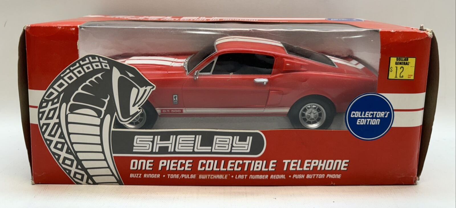 Shelby GT 500 Collectible Car Electronic Telephone NIB 2005 Ford Licensed Red