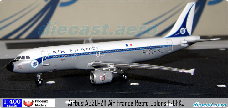 **RARE** Airbus A320-211 Air France Retro Colors F-GFKJ Phoenix Models 1:400D