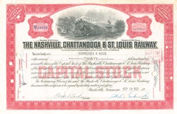 Nashville, Chattanooga and St. Louis Railway - Railroad Stocks