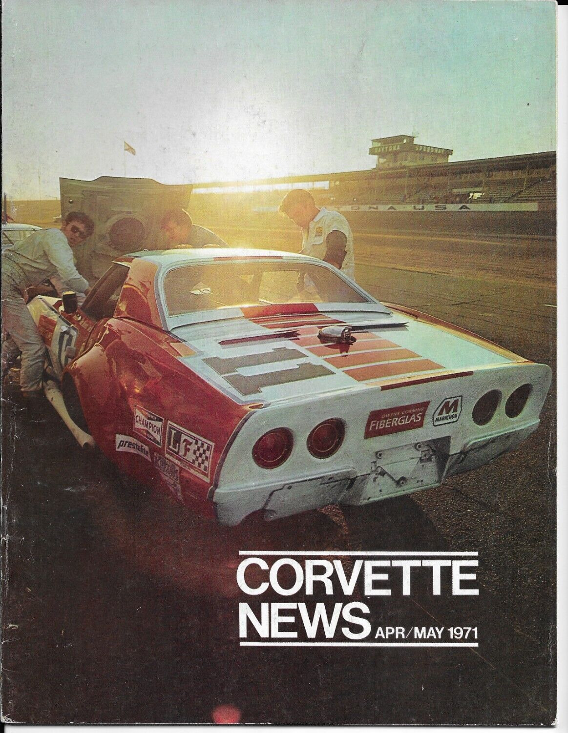 Corvette News Magazine C3 Cover Datona 24 Hr Classic Apr/ May 1971