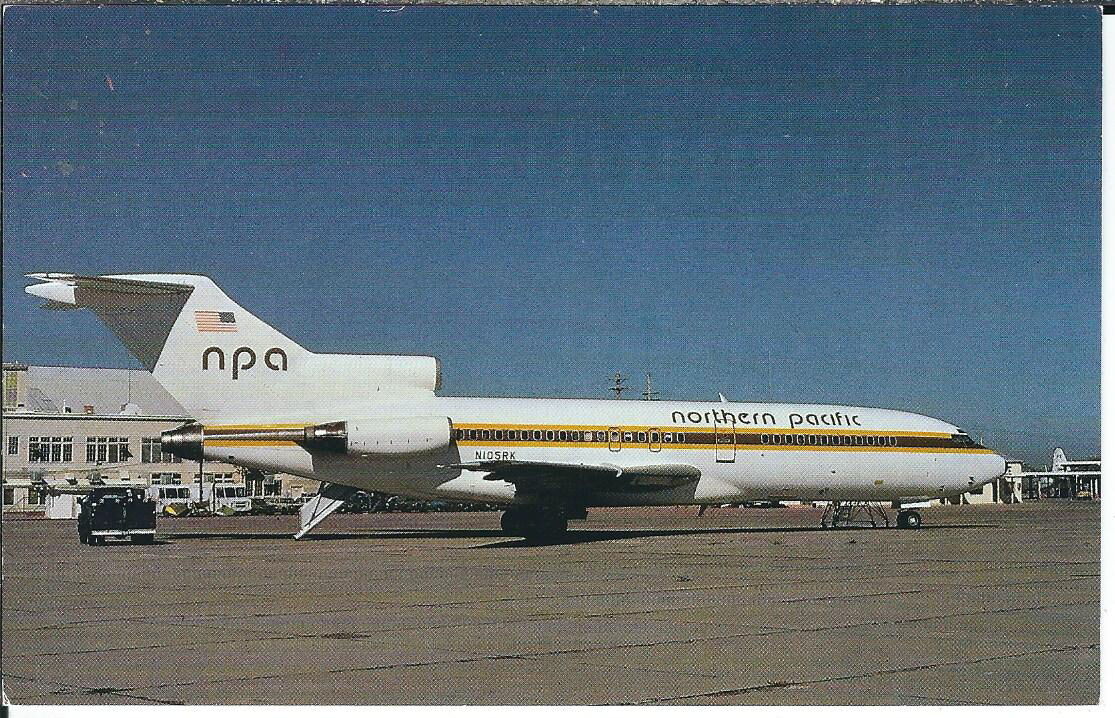 AY-371 - Northern Pacific Airlines, Boeing 727-51 Jet, 1950's-1960's Chrome