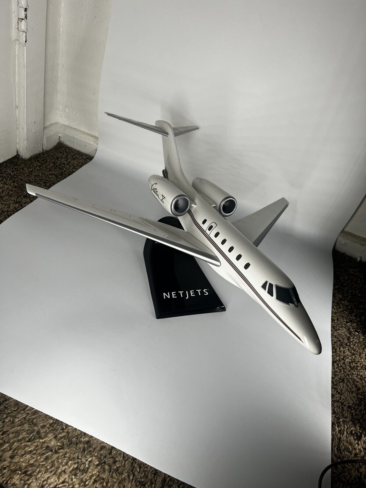 (Rare) Pacmin Desk Model Airplane NETJETS Citation X Private Jet