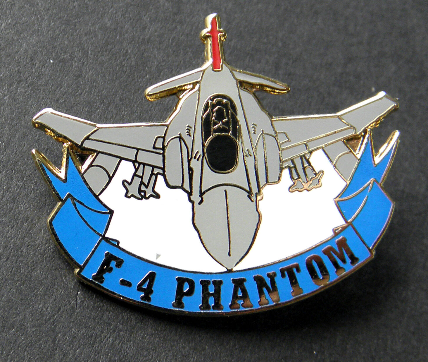 MCDONNELL DOUGLAS F-4 PHANTOM AIRCRAFT CUT-OUT LAPEL PIN 1.25 inches