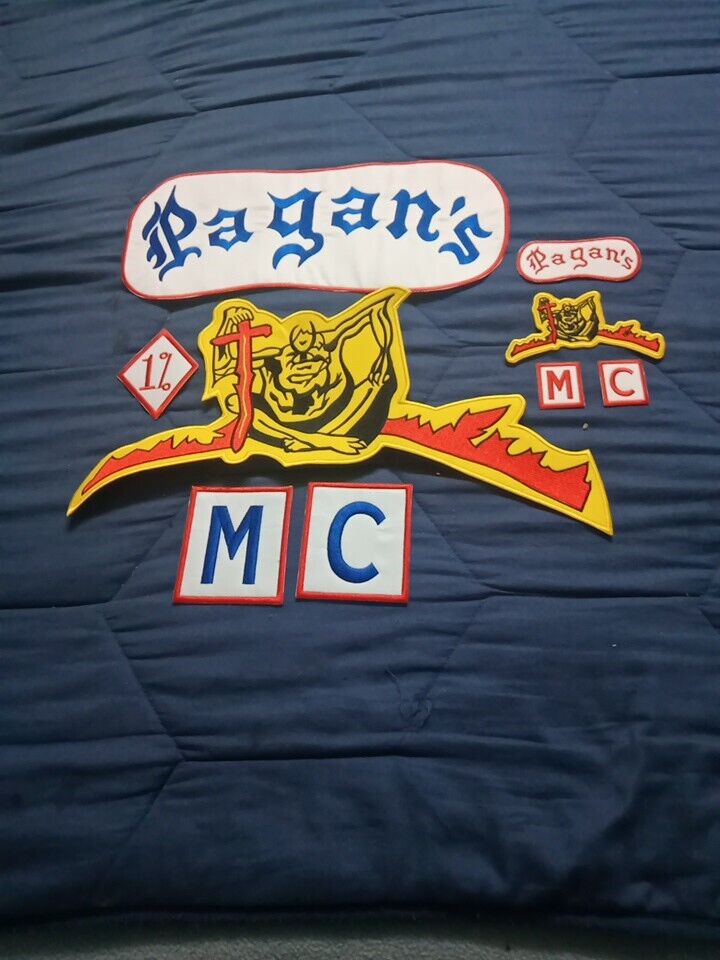 Pagan's M C Full and Front Patch Set 9 pc