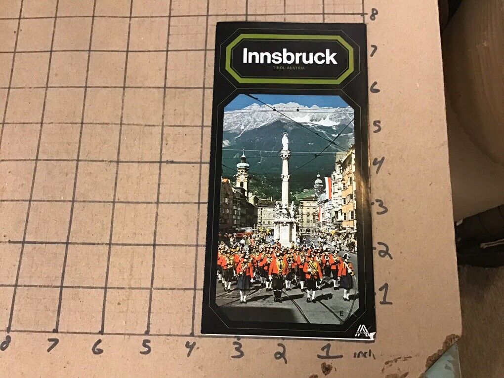 Vintage original: 1980\'s brochrue - INNSBRUCK W MAP i show all pages