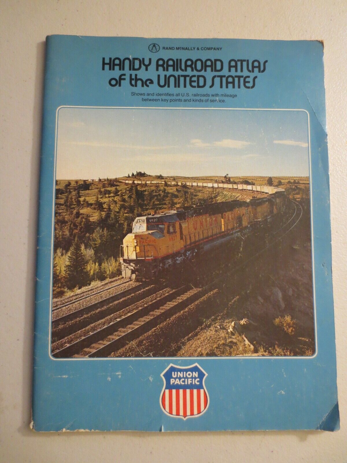HANDY RAND MCNALLY RAILROAD ATLAS OF THE UNITED STATES (MARKED FOR UNION PACIFIC