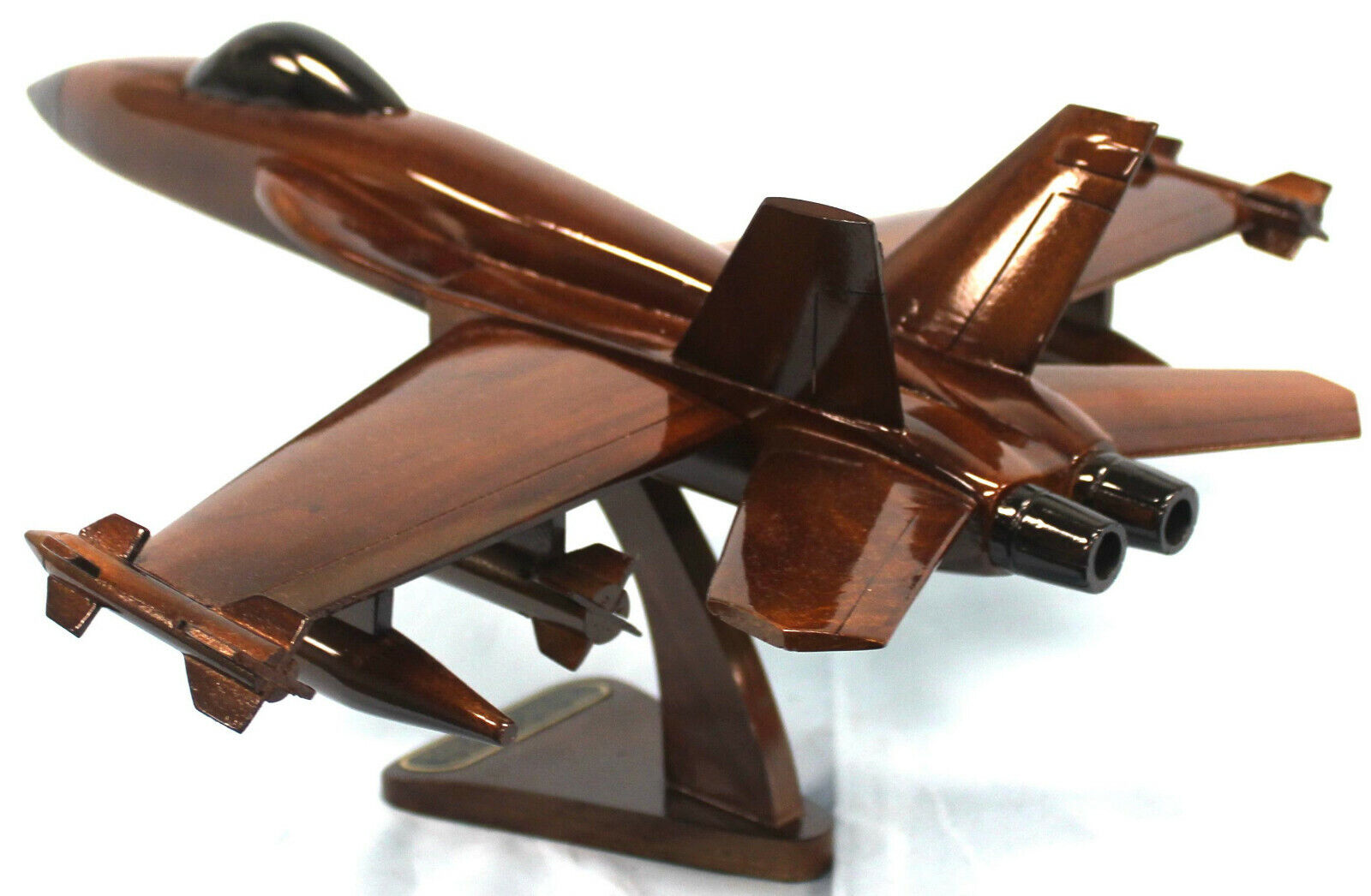 F18 Hornet  Wooden Model Airplane Mahogany-W- Personalized Plaque