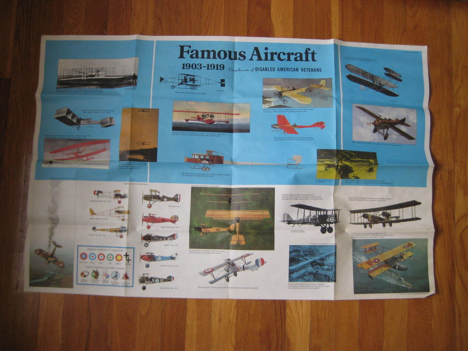 vintage Military Aircraft POSTER WWI plane Concorde photo Jack Woodson painting