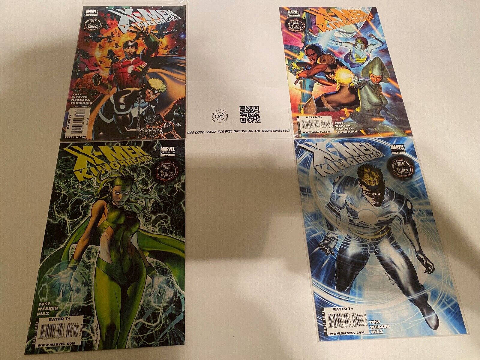4 X-Men Kingbreaker Marvel Comics LTD Series Complete #1 2 3 4 72 KM3