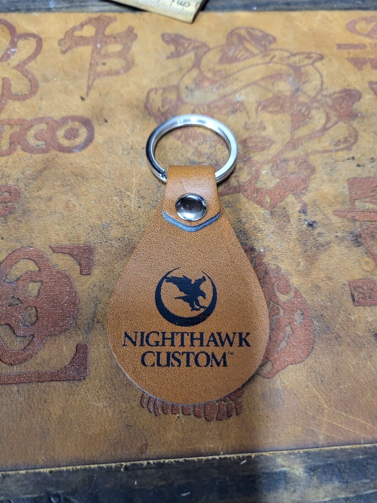 Night Hawk Custom Knife Custom Laser Engraved Key Fob