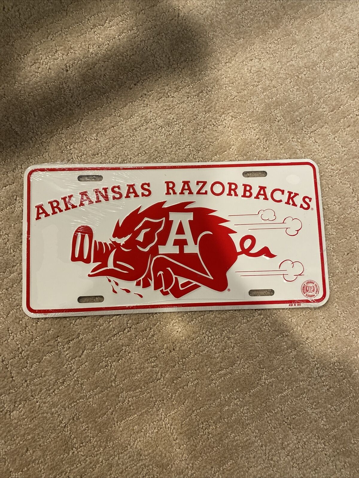Vintage University of Arkansas Razorbacks Go Hogs Go Vanity License Plate