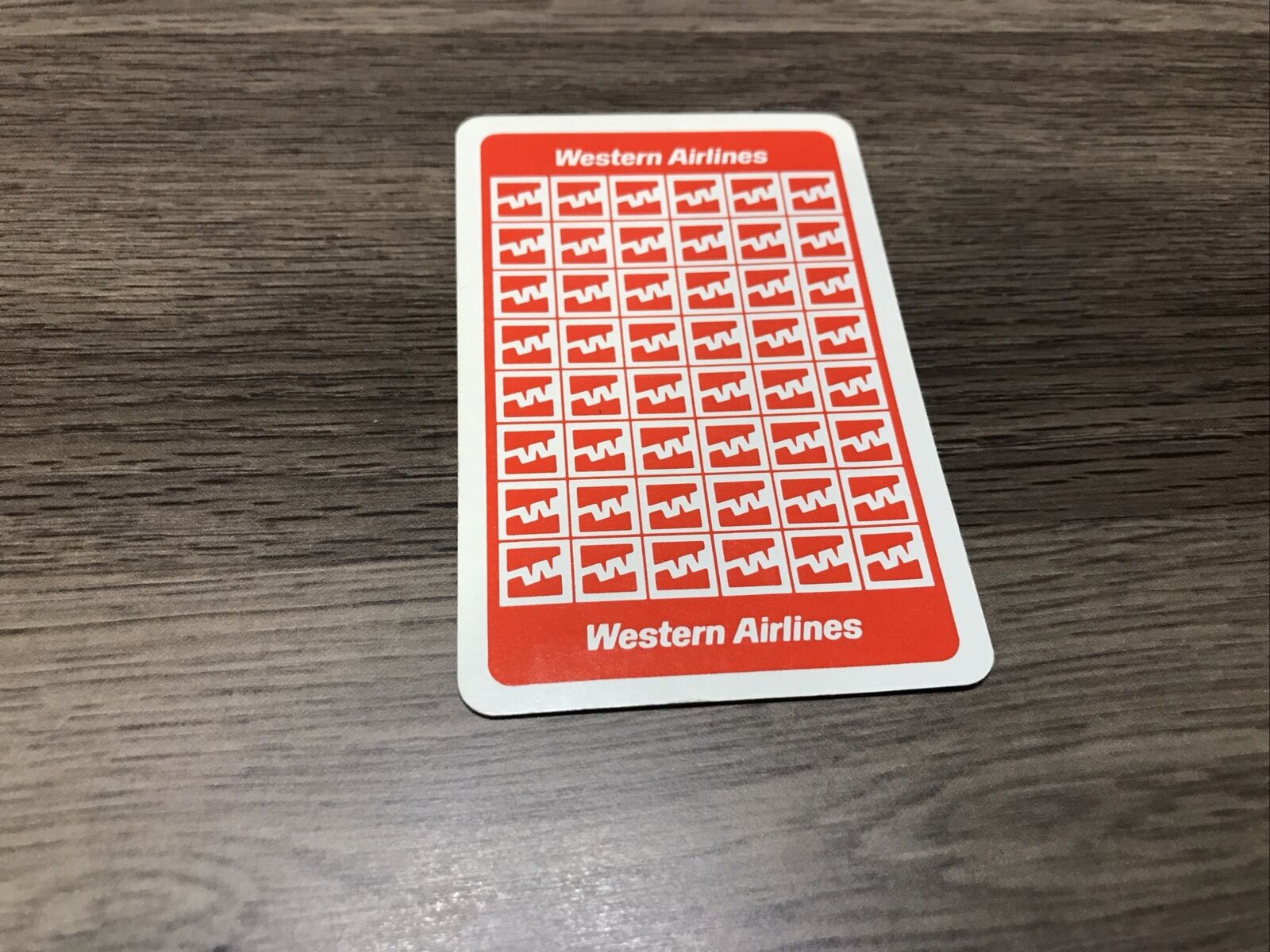 Western Airlines Single Playing Card
