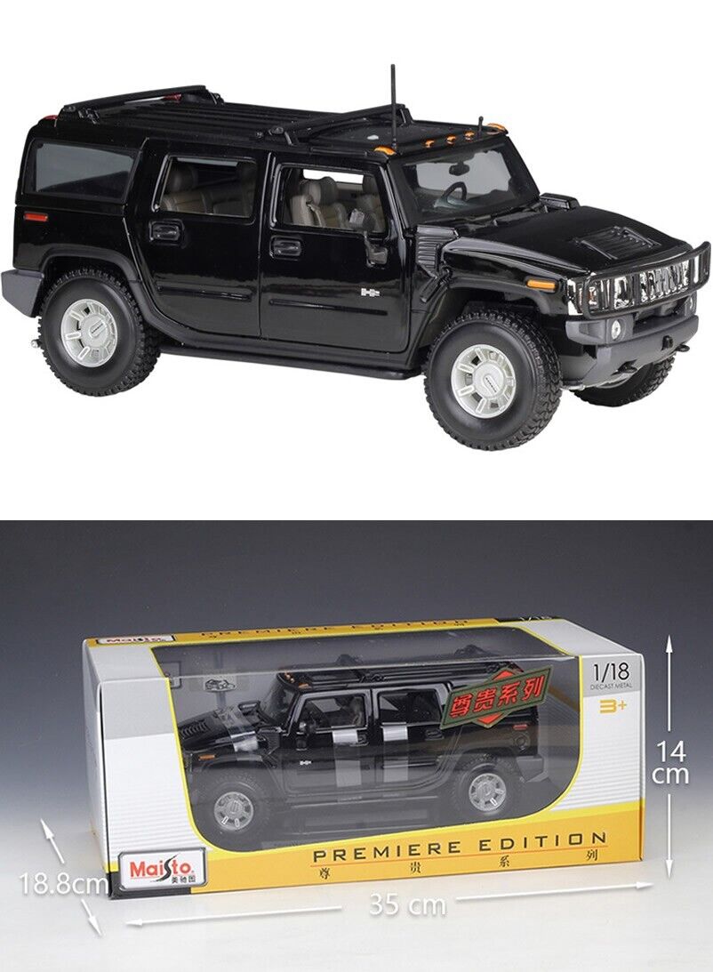 MAISTO 1:18 2003 HUMMER H2 SUV Alloy Diecast vehicle Car MODEL TOY Gift Collect