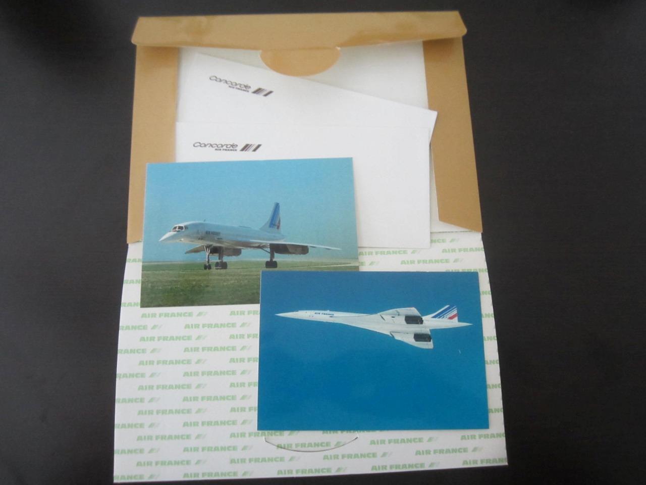 AIR FRANCE CONCORDE AIRPLANE STATIONARY PACK & POSTCARDS WRITING PAPER ENVELOPES
