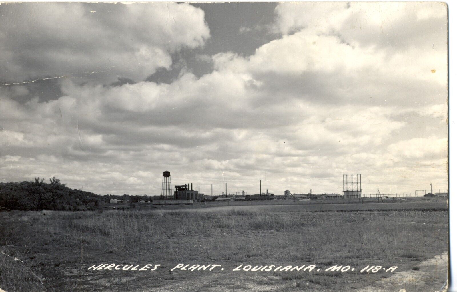 Hercules Plant, Louisiana, Mo. Missouri Real Photo Postcard #118-A