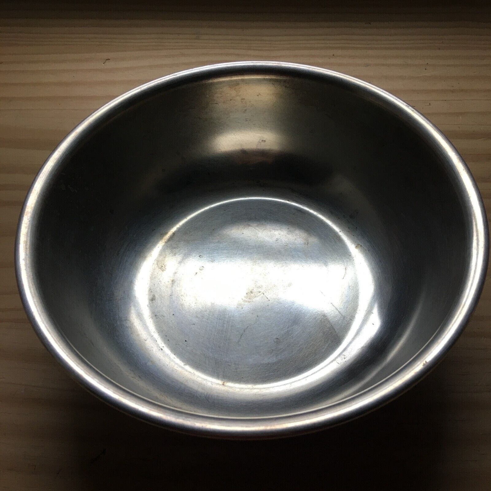 Vintage 1970s Very Solid Donburi Mixing Bowl Silver Plate 9\