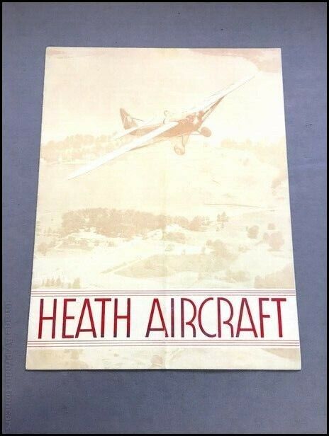 1930s 1935 1932 Heath Parasol LNA-40 Airplane Aircraft Vintage Brochure Catalog