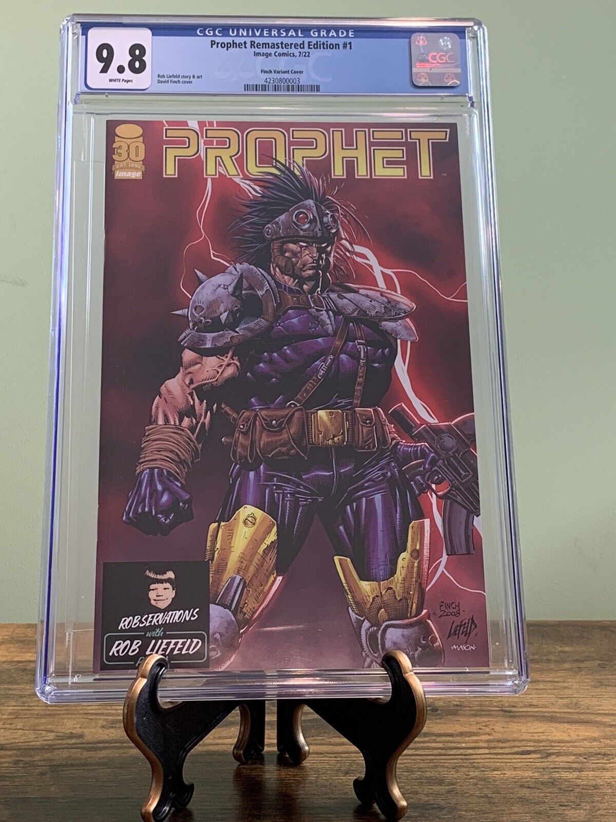 PROPHET REMASTERED 1 Liefeld SDCC Robservations Panel Finch Variant 2022 CGC 9.8
