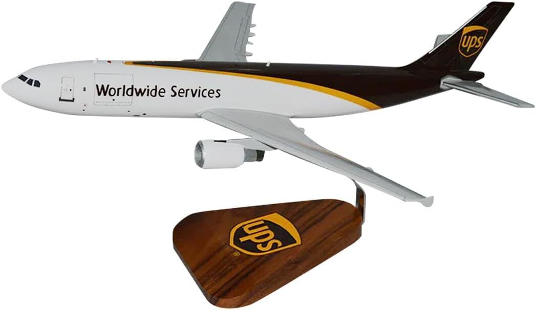 UPS Worldwide Parcel Services Airbus A300F Logo Std Desk Model 1/100 SC Airplane