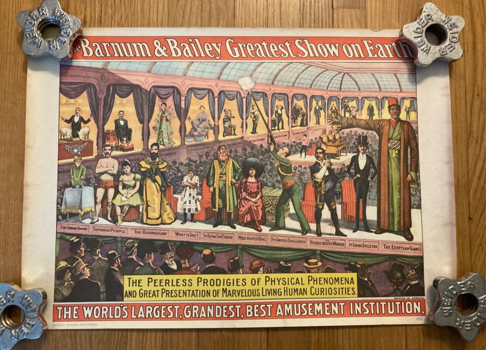 Lot of 4 Vintage Ringling Bros., Barnum & Bailey Circus Replica Posters