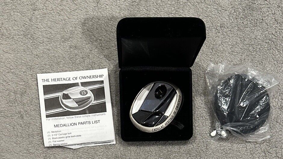 Cadillac Heritage Of Ownership Grill Medallion Number 1 Complete Box