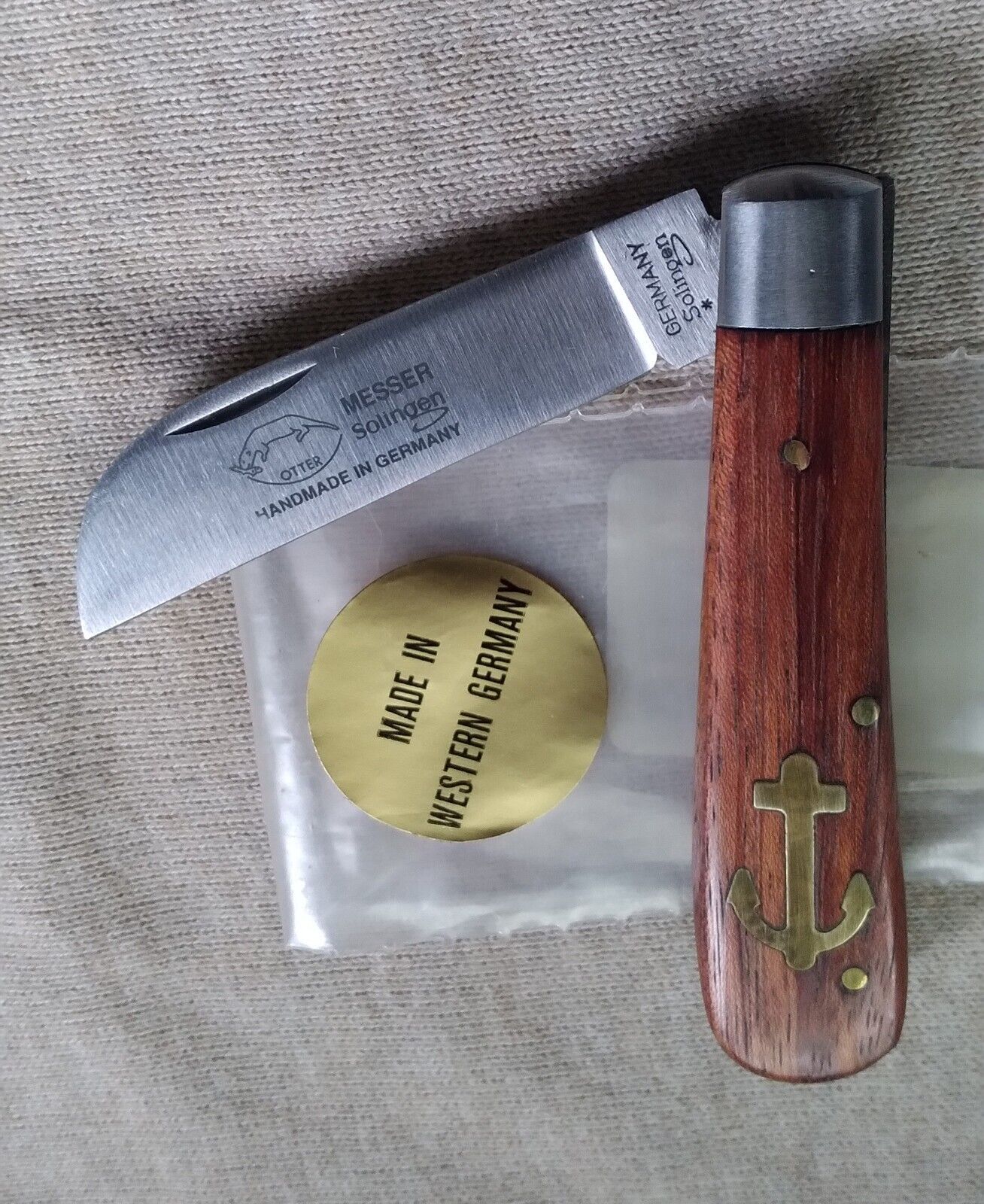 Vintage NOS Otter-Messer Co. Anchor Pocketknife mfg 1980's