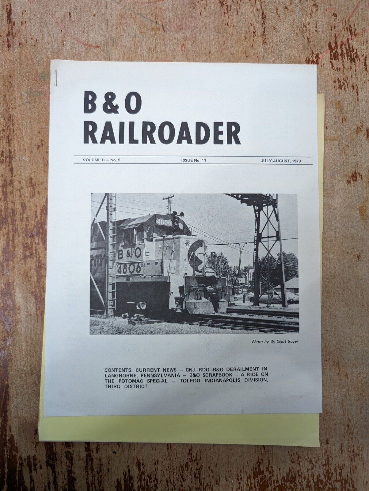 B&O Railroader Newsletter July August 1973 Magazine Paper And Classified Ads