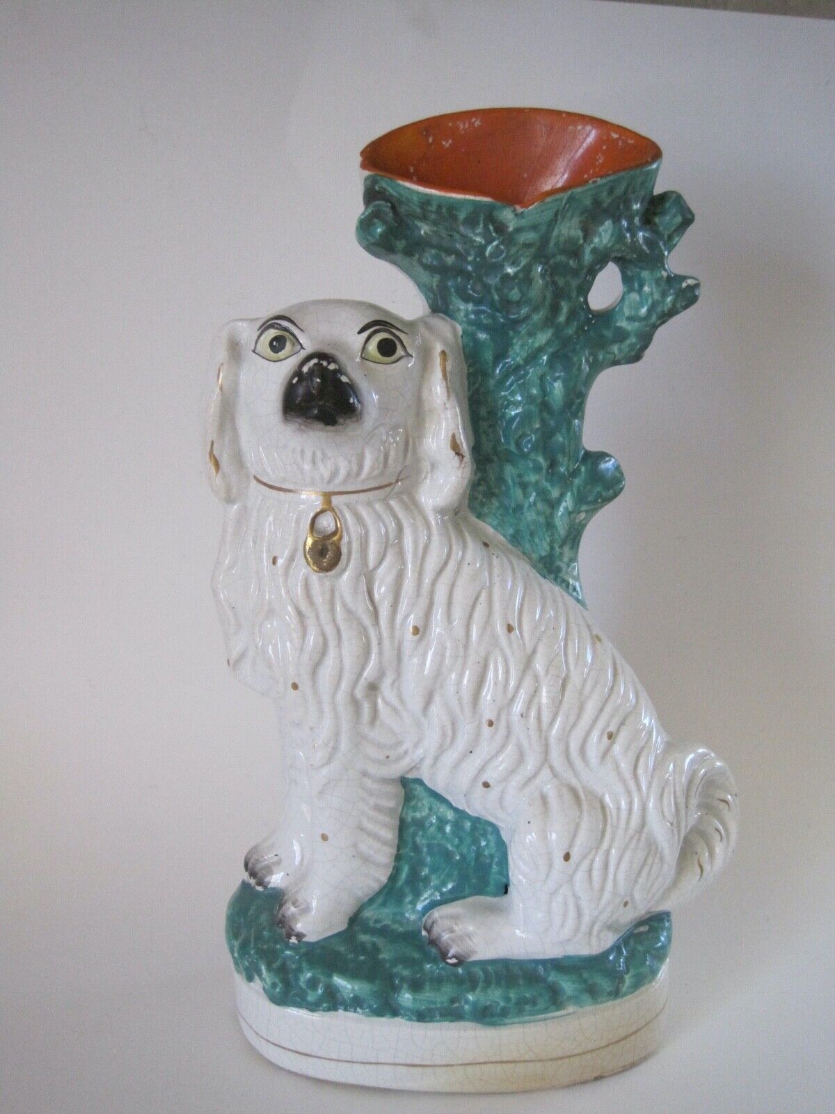 Staffordshire Dog Antique Vase Large