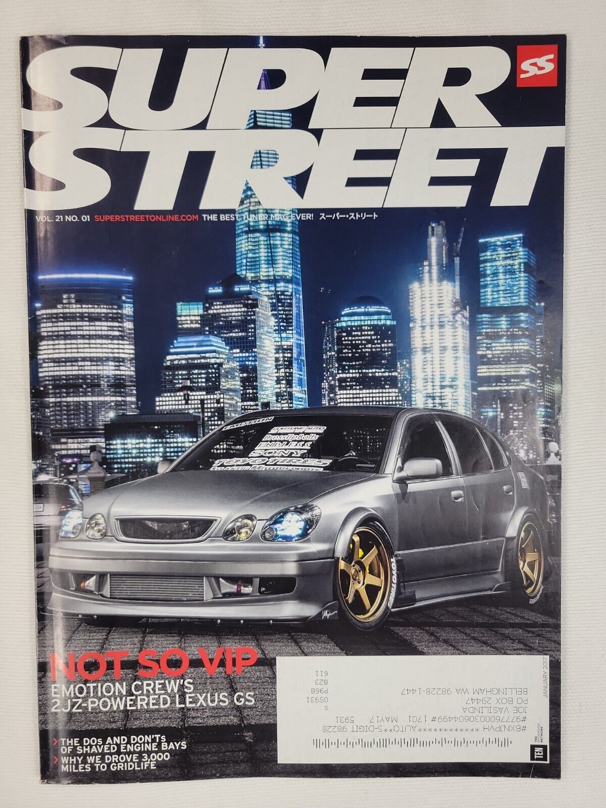 Super Street Magazine - January 2017 - RX7, 350z, Miata