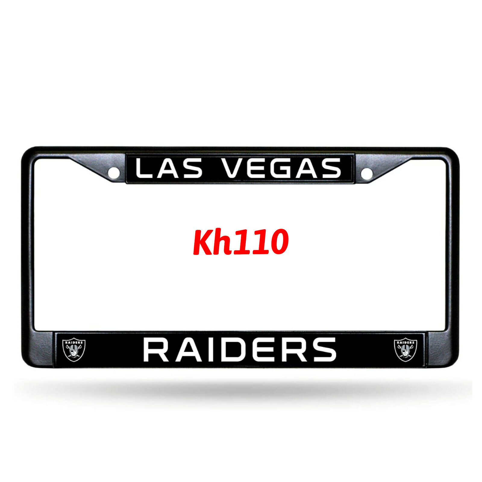 Las Vegas Raiders NFL Standard Chrome License Plate Frame,Black